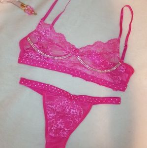 Hot Pink BLING Lingerie set